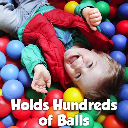 Hexagon Pop Up Ball Pit Tent with Mesh Netting and Carrying Case