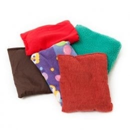 Set of 5 1/2lb Tactile Beanbags/Vest Weights