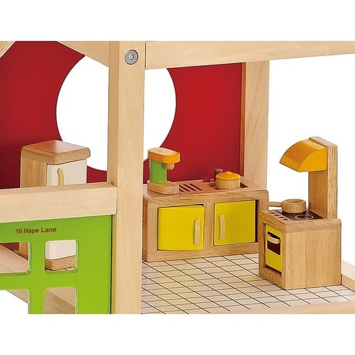 Hape All Seasons Furnished Wooden Dollhouse