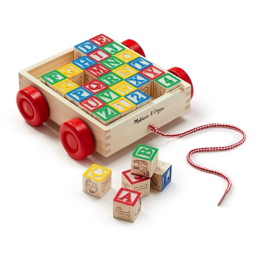 Melissa & Doug Classic ABC Block Cart