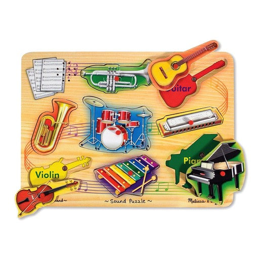 Melissa & Doug Musical Instruments Sound Puzzle (8 Pieces)