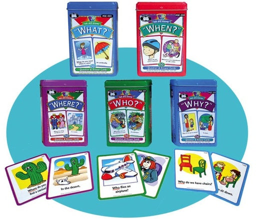 Super Duper® Ask & Answer® "WH" Cards Combo Set (5 Decks)