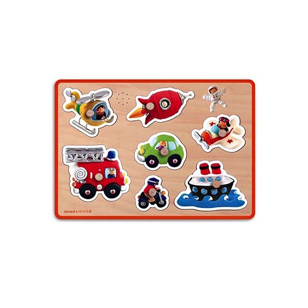 Janod Fleurus Vehicles Sound Puzzle