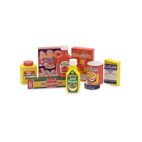 Melissa & Doug Dry Goods Pantry Food Set - Wooden Play Food