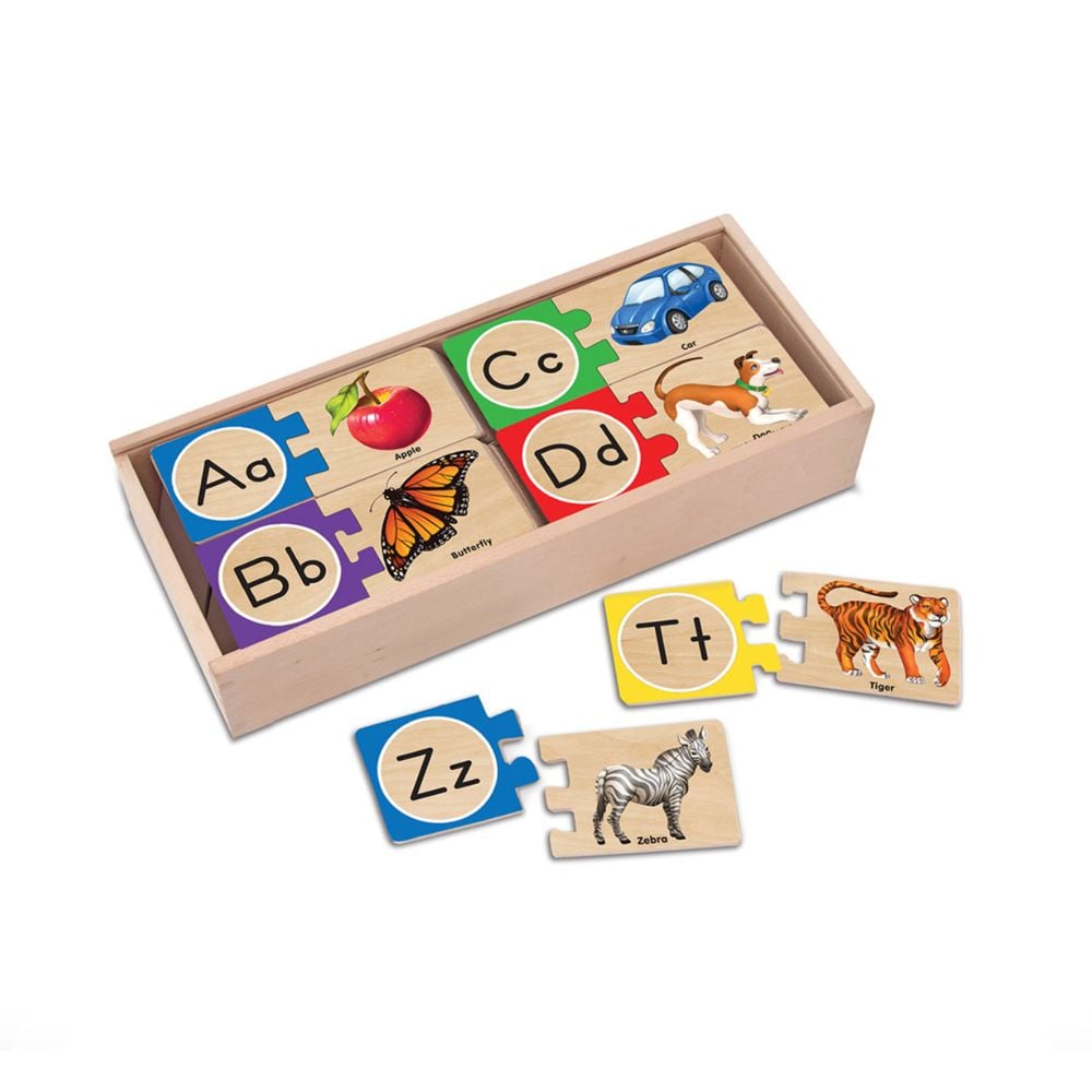 Melissa & Doug Alphabet Wooden Puzzle Cards
