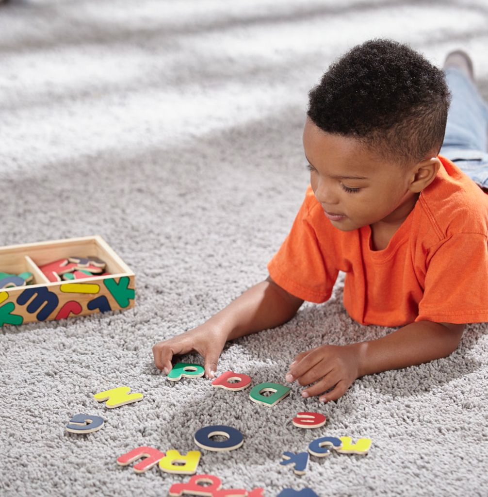 Melissa & Doug Wooden Letter Alphabet Magnets