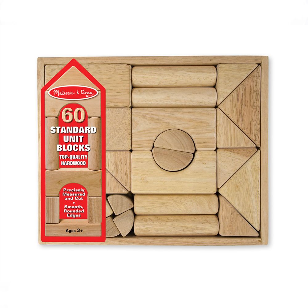 Melissa & Doug Standard Unit Blocks (60 PC Set)