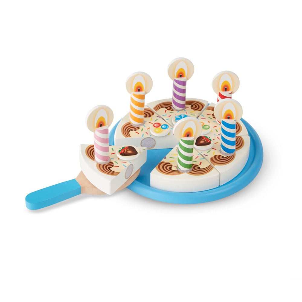 Melissa & Doug Decorate, Slice & Serve Birthday Party - Wooden Toy