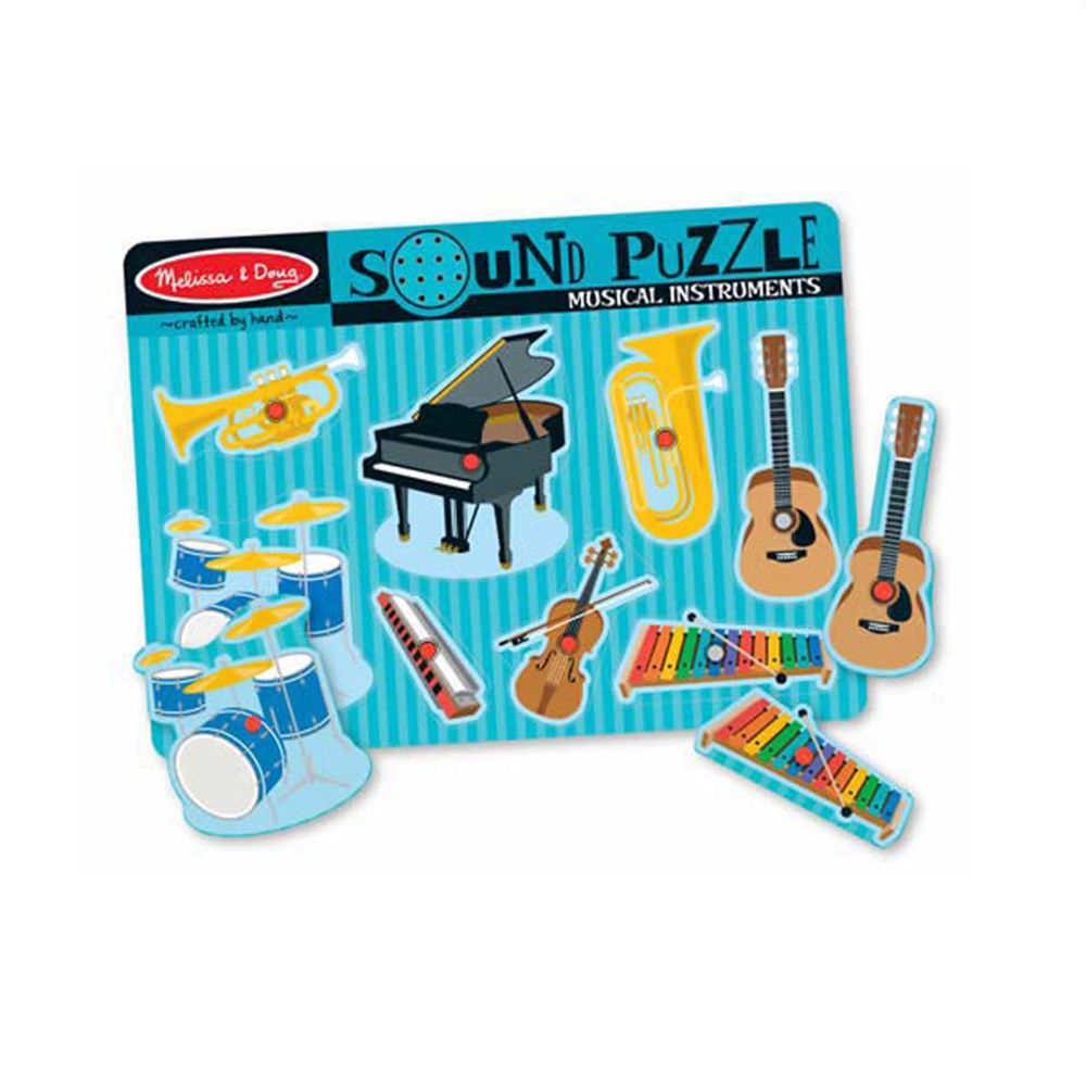 Melissa & Doug Musical Instruments Sound Puzzle (8 Pieces)