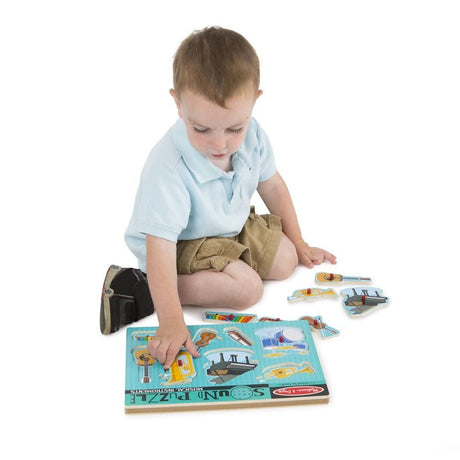 Melissa & Doug Musical Instruments Sound Puzzle (8 Pieces)