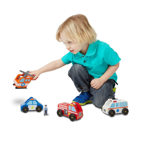Melissa & Doug Emergency Vehicle Set