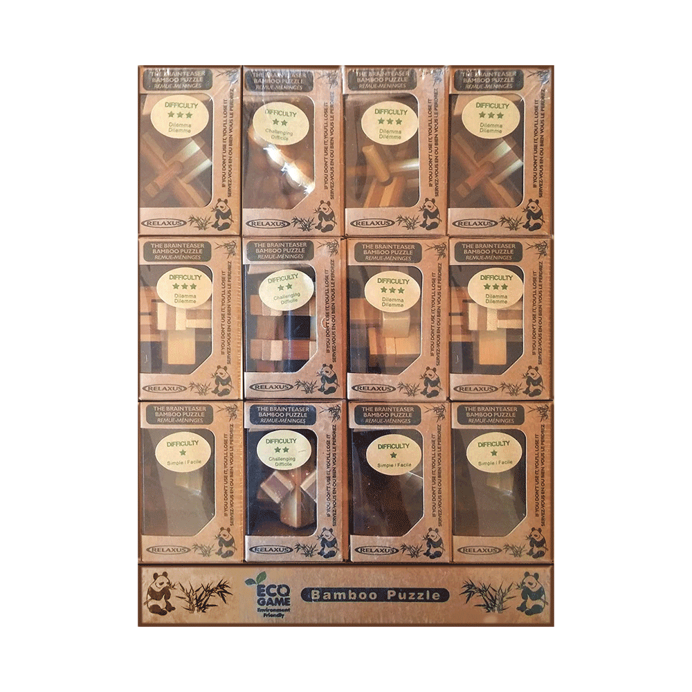 Mini Bamboo Wooden Fidget Puzzles