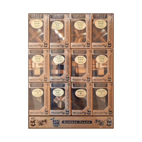 Mini Bamboo Wooden Fidget Puzzles