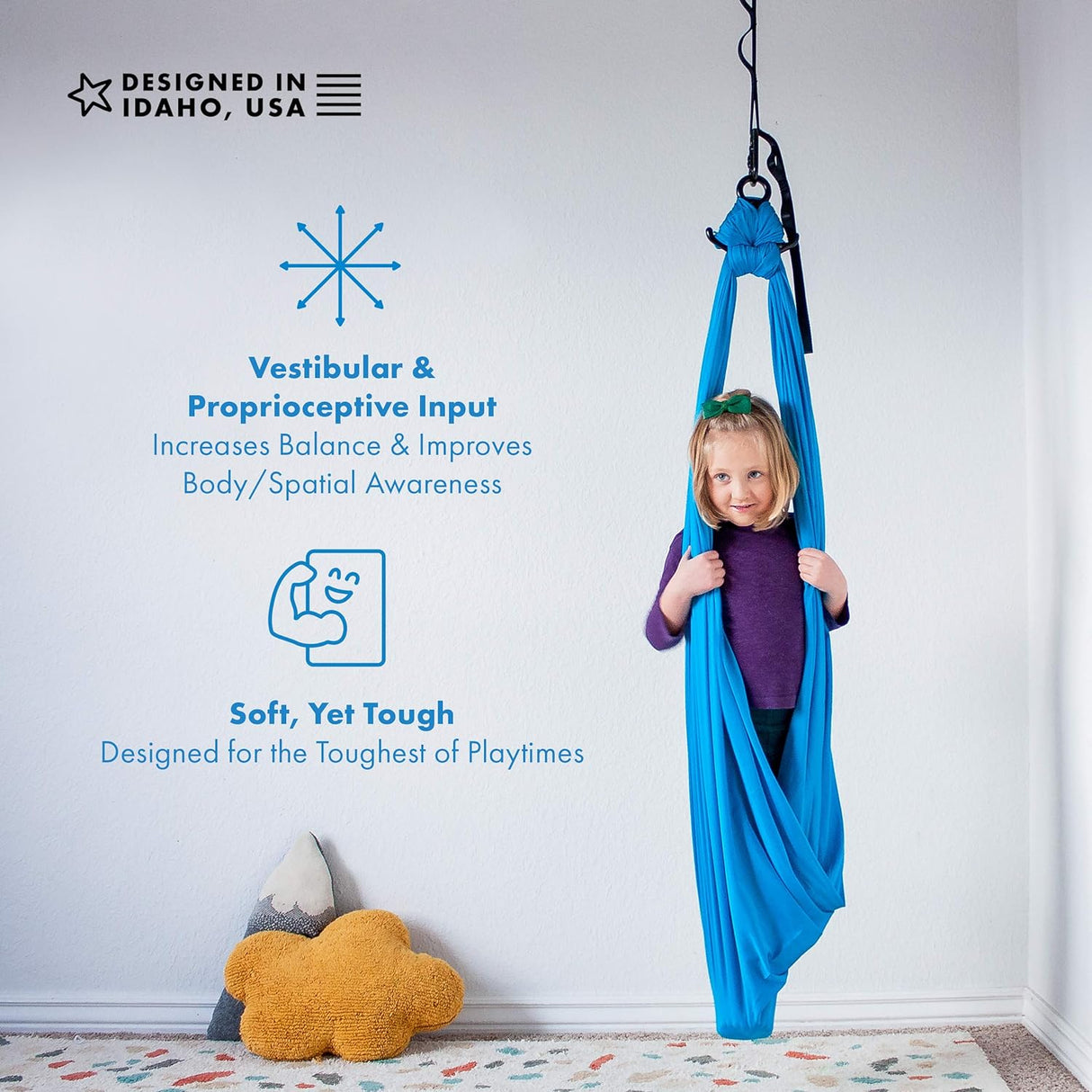 Harkla Compression Sensory Swing & Swivel for Kids & Adults