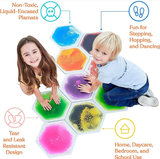 Hexagon Floor Liquid Tiles for Kids, Set of 9