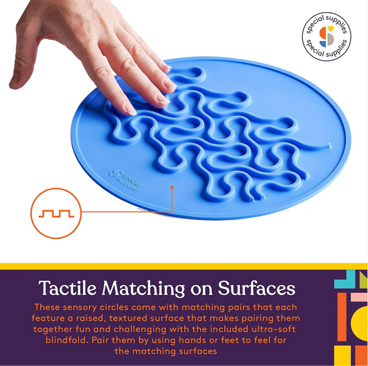 Sensory Discs Matching Game – 20 Pack with Eye Mask